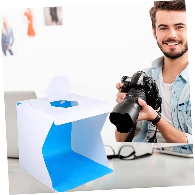 طقم إضاءة LED للتصوير الفوتوграفي قابل للطي مع خلفيات للمجوهرات والساعات والحرف اليدوية، محمول عالي السطوع - Image 5